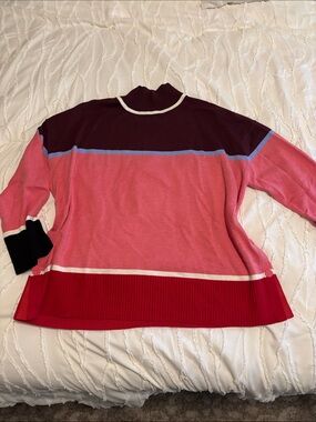 Talbots Burgundy Mock Neck Sweater